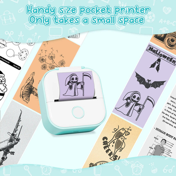 T02 Pocket Photo Printer 203dpi - mini, android, IOS, windows