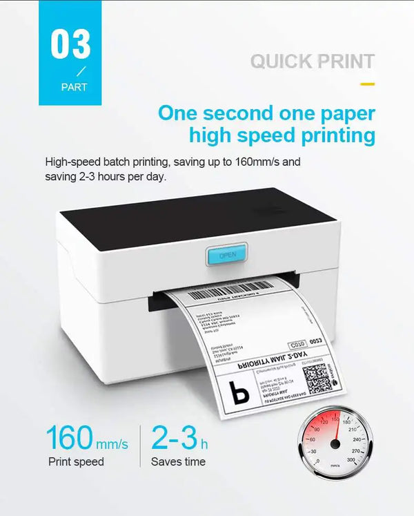 Speedy Thermal Label Maker Printer