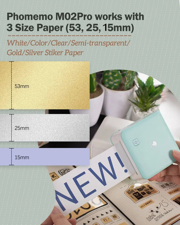 M02 Pro Pocket-Sized Thermal Printer